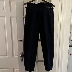 Le Bon Shoppe Women’s Arc Pants, Raw Denim, size Large, NWOT